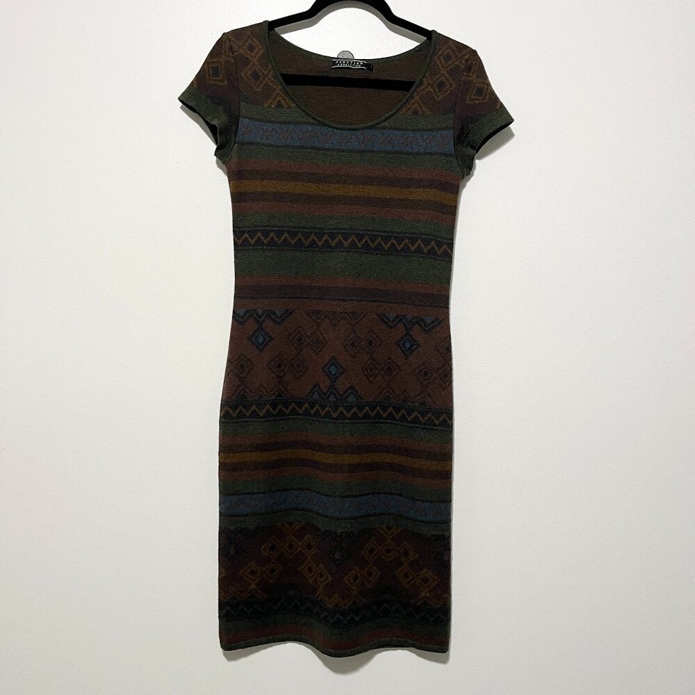 Peruvian Connection Womens Knit Pima Cotton Dress S Aztec Indie Southwestern